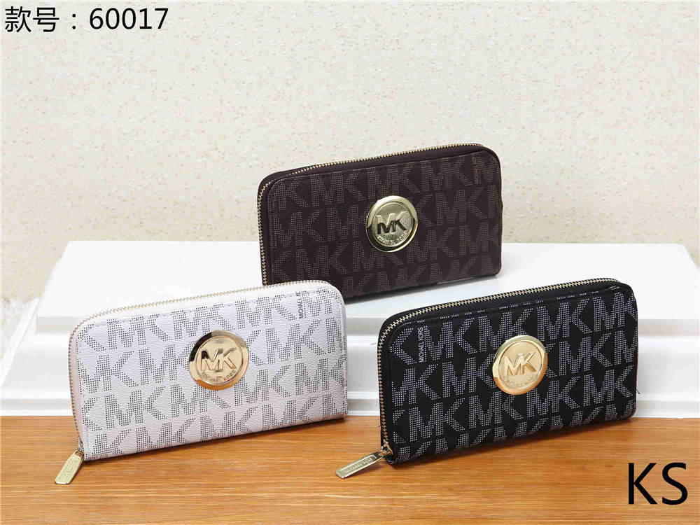 

Women Long Checkbook Wallet Zipper Credit Card Photo Holder Purses Michael Kors mk White Checkered Canvas Classic with Box Floral Leather Wallets woman