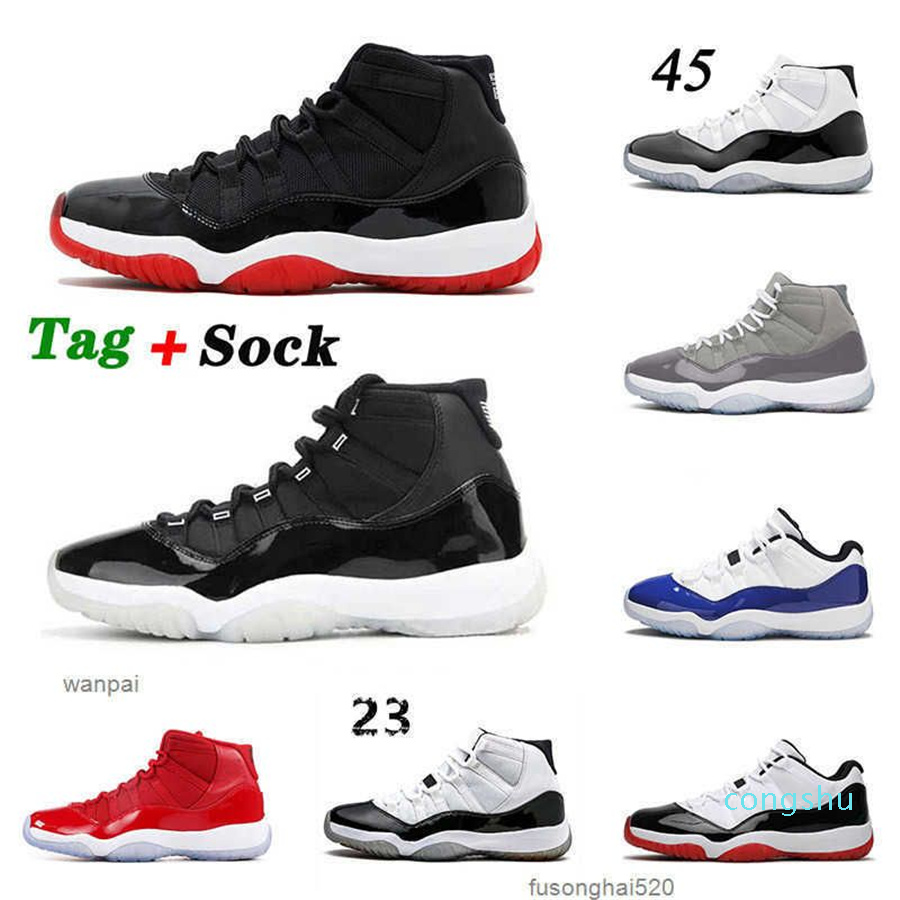 

Wholesale Top Fashion Basketball Shoes 11 11s XI Bred Jumpman 25th Anniversary Cool Grey Low Wmns Concord Win Like Retro Traine, B4 36-47 2019 bred high