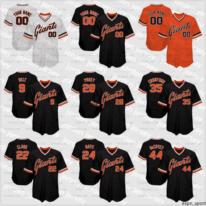 

Baseball Jerseys NEW College Baseball Wears 28 Buster Posey Baseball Jerseys SF Giants Crawford Brandon Belt Will Clark Willie Mays Willie McCovey Blank no n, Cool base mens