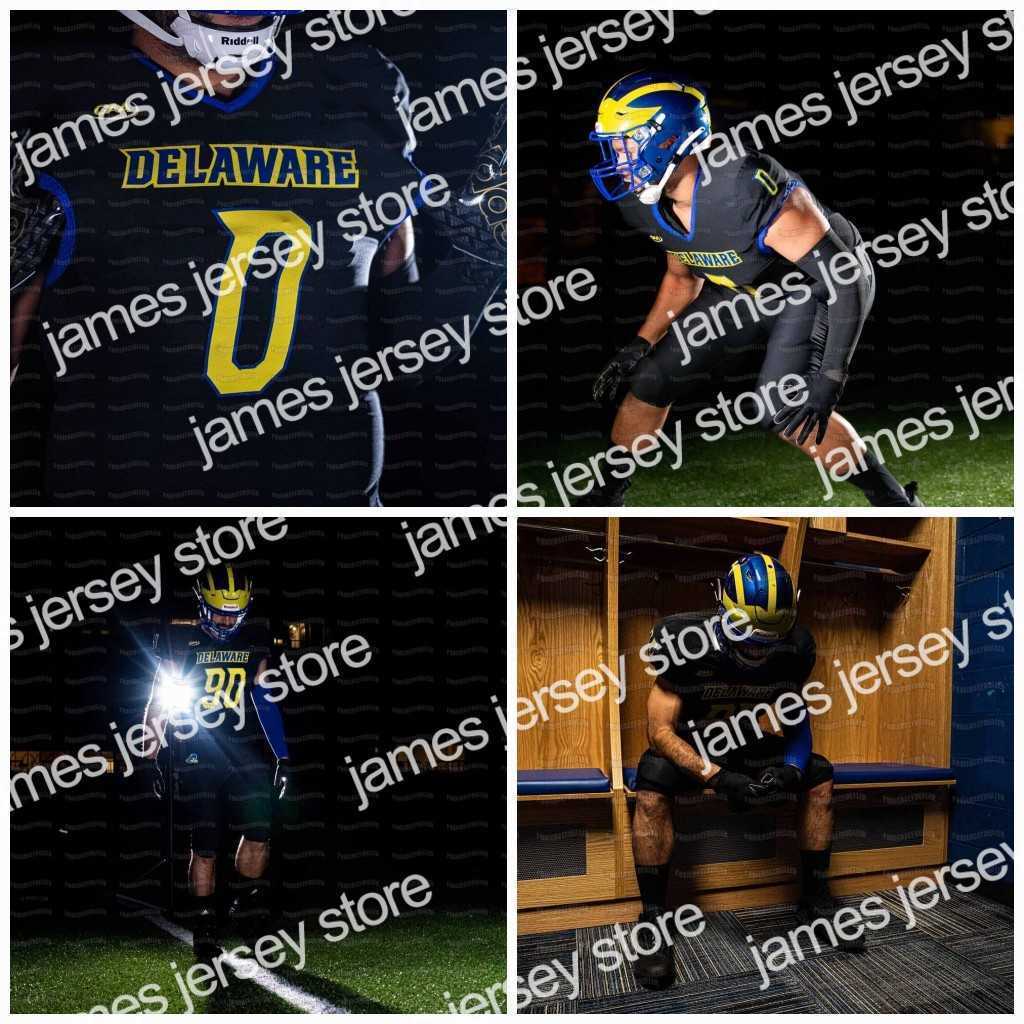 

Football Jerseys 2020 DELAWARE Blue Hens PAT KEHOE WILL KNIGHT THYRICK PITTS KEDRICK WHITEHEAD TIM POINDEXTER DEJOUN LEE NCAA American Football Jersey, Black mens s-3xl
