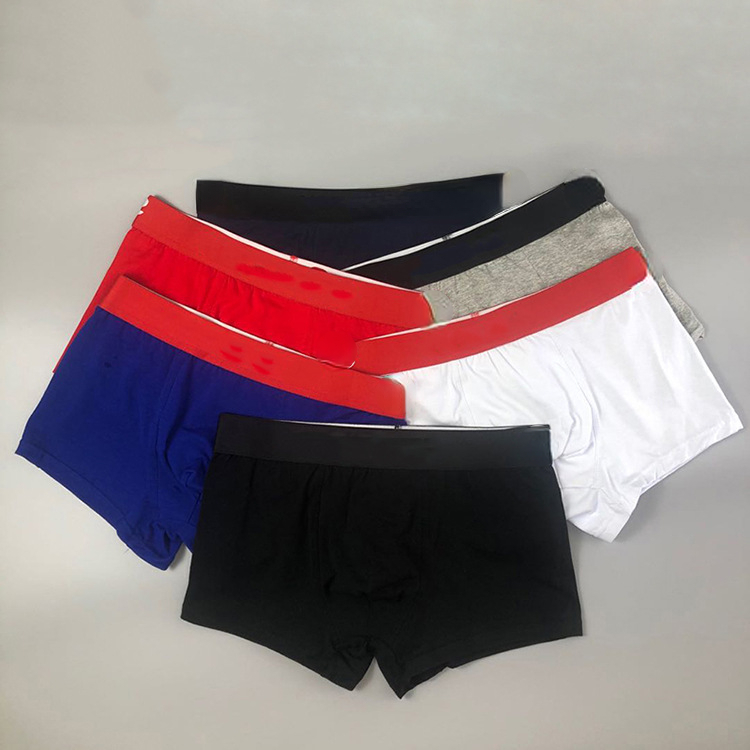 Men's Underwear Swimwear Pure Cotton Breathable Slim Stylish Boxer Briefs-image-811110833