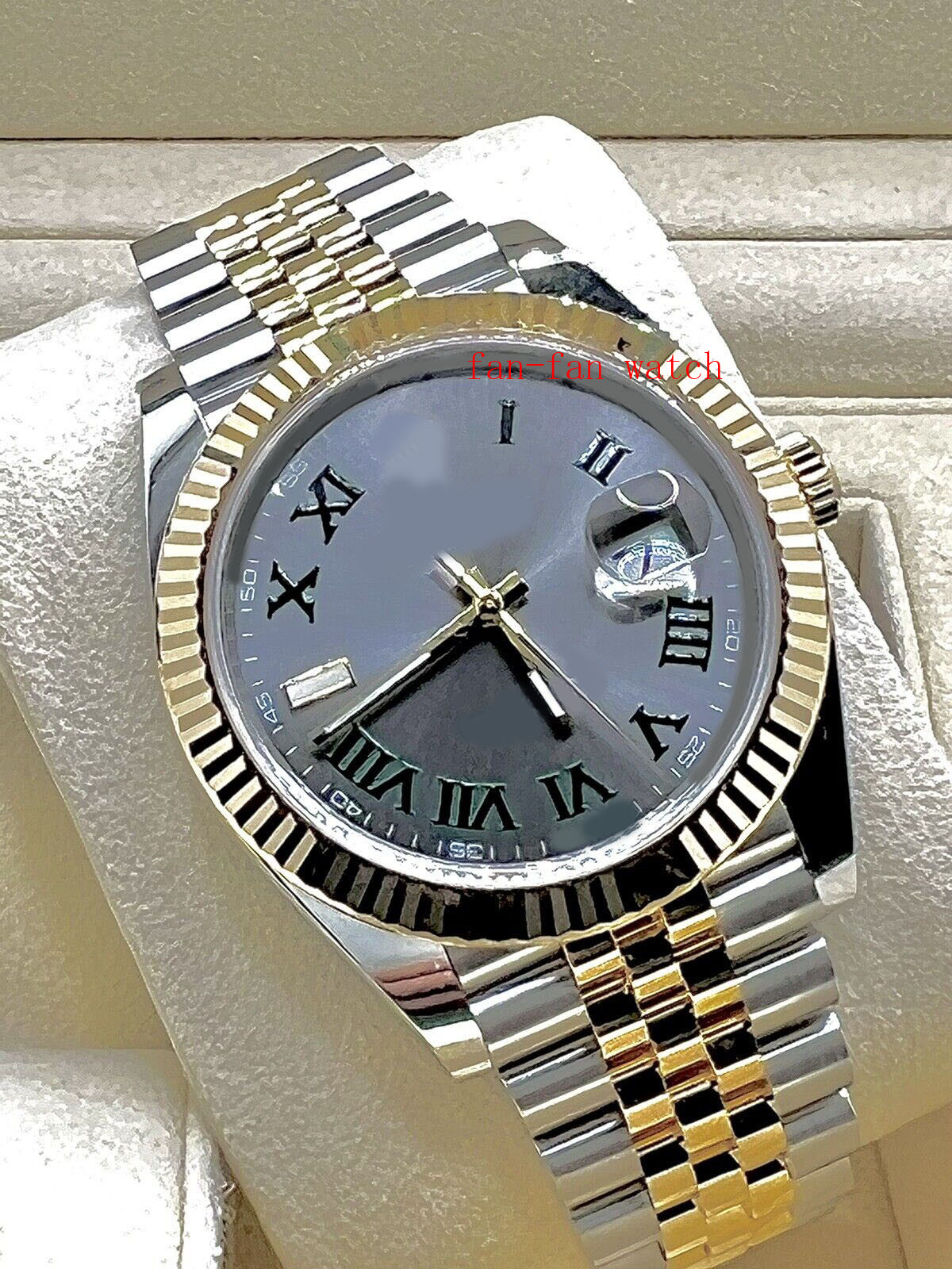 

bp Men's watch automatic movement Date just 41mm Wimbledon Slate Grey 126333