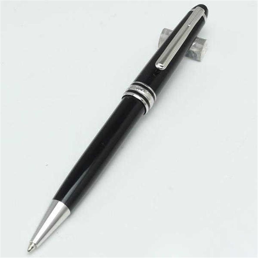 

Msk-163 Classic Black Luxury Resin Rollerball Ballpoint pen Fountain pens Stationery school office supply with Serial Number240T