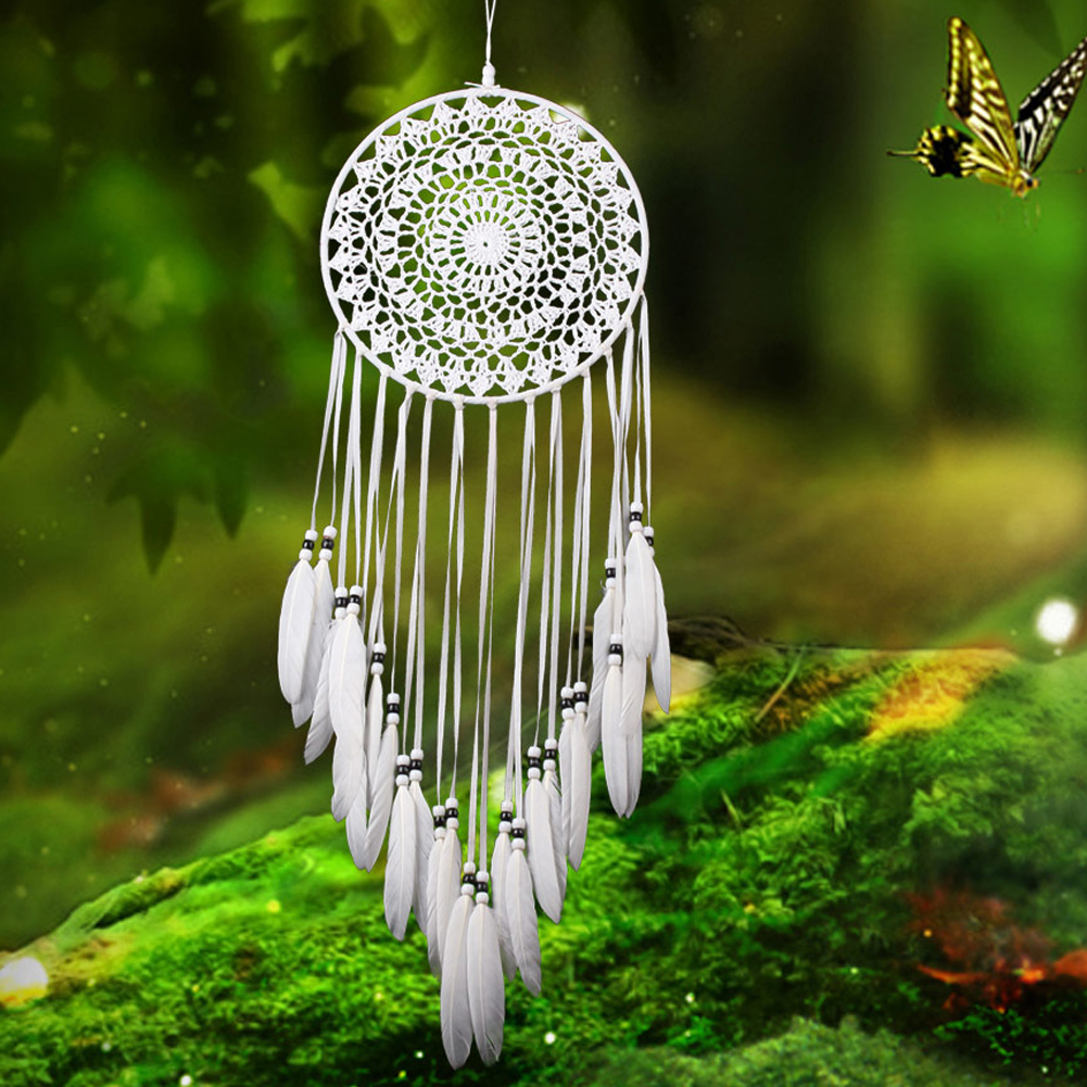 

White Dream Catcher Decorative Objects Home DIY Crafts Ornaments Wall Hanging Decor Craft 1223426