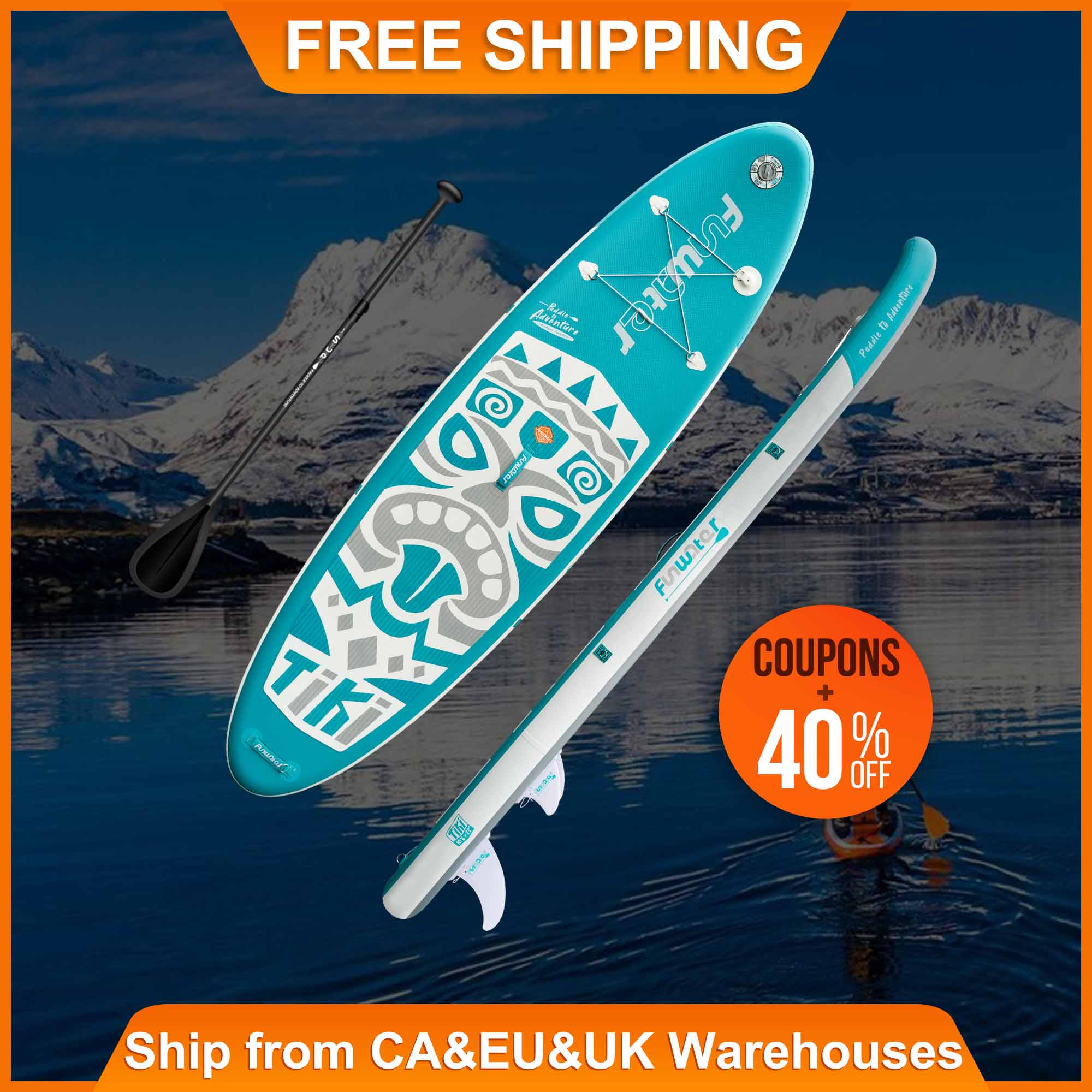 

FUNWATER Surfboards paddle board surfboard inflatable Padel stand up paddleboard wholesale Ca eu us warehouse SUP studentup surfboard water sports