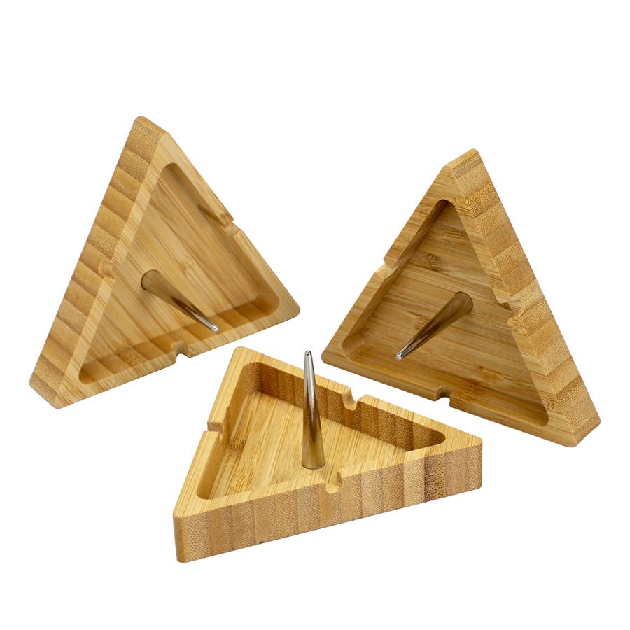 

wooden triangular silicone pipe Smoke Accessory hookah portable ashtray dab tool smoking shop Dab nail