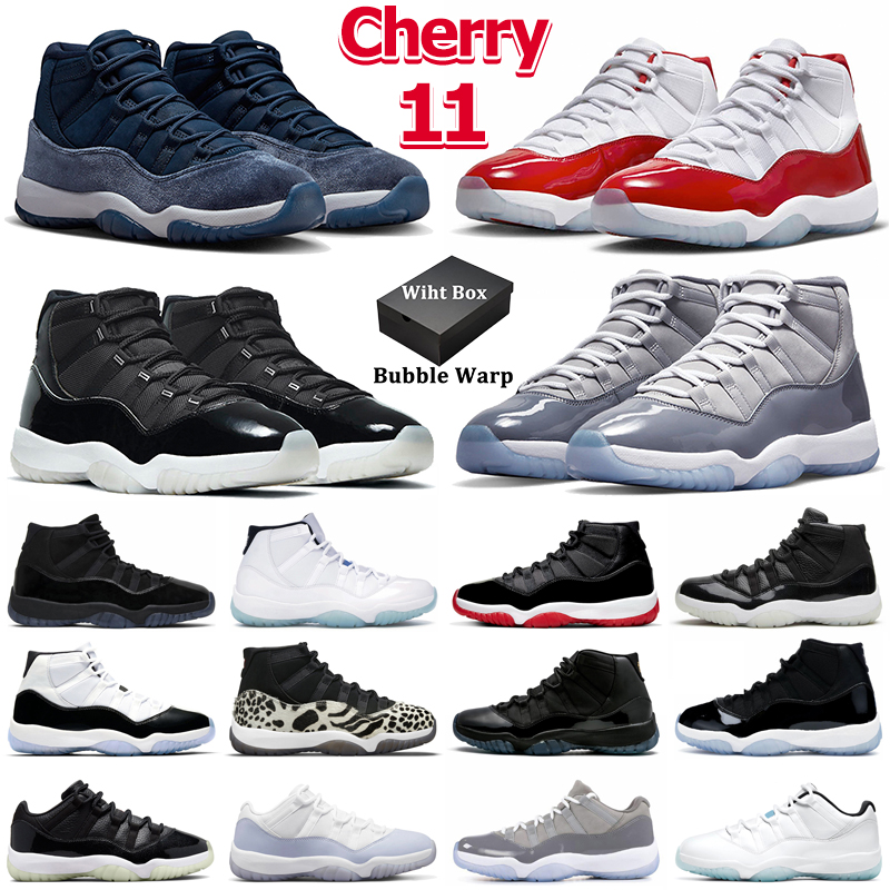 

With Box 11 Basketball Shoes Men Women 11s Cherry Cool Grey Midnight Navy Jubilee Space Jam Low 72-10 Concord Bred Mens Trainers Outdoor Sports Sneakers, 17