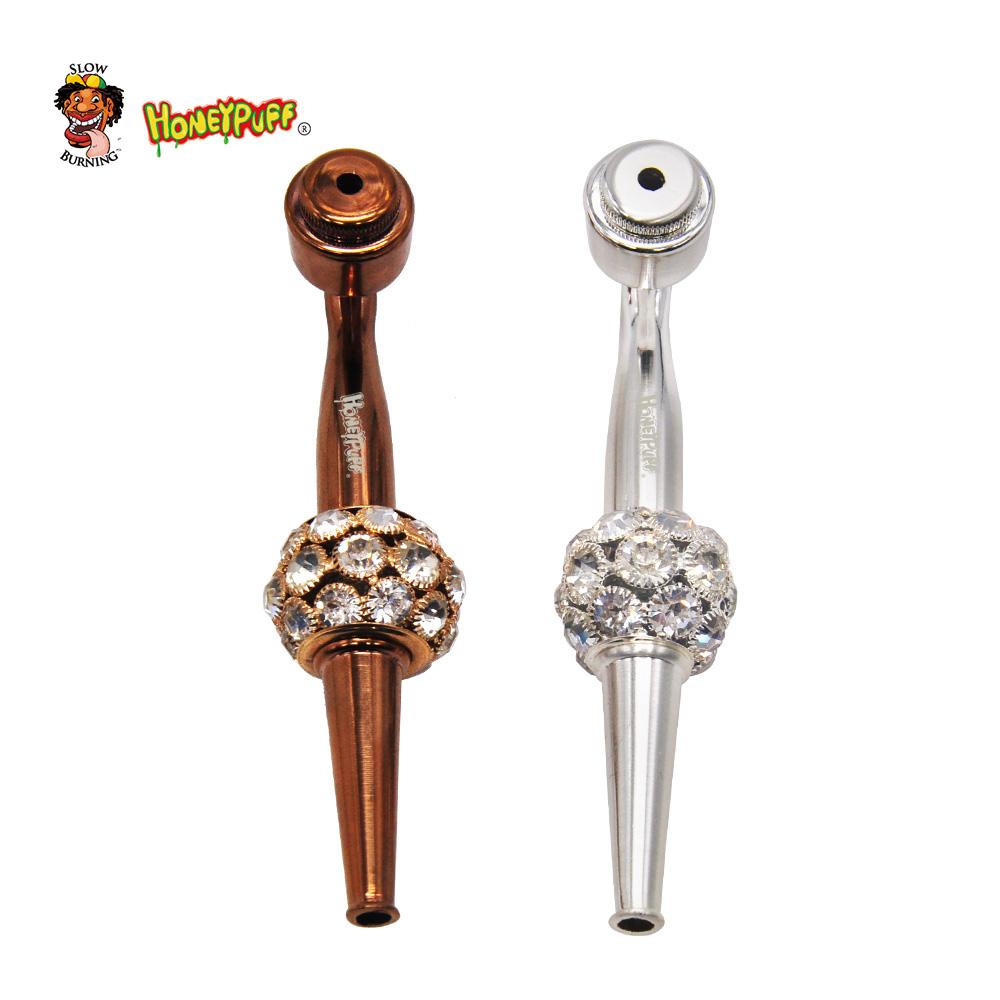 

Smoke Pipe Zinc Alloy Tobacco Pipe Premium Metal Gemstone Detachable Pipes Easy To Carry Smoking Accessories disposable shisha vape pen