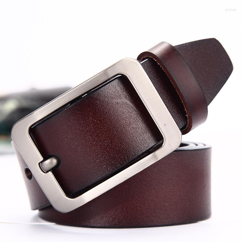 

Belts For Man Cowboy Ceinture Homme Men High Quality Genuine Leather Belt Luxury Designer Cowskin Fashion Strap Male Jeans, Black