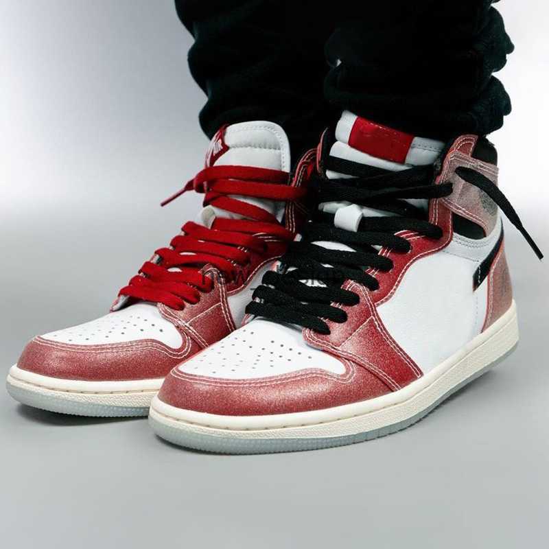 

Trophy Room x Chicago Shoes 1 High Retro OG Basketball Shoe J Balvin Multi-Color Rainbow Tie Dye 1s Mens Sports Outdoor Sneakers, 01