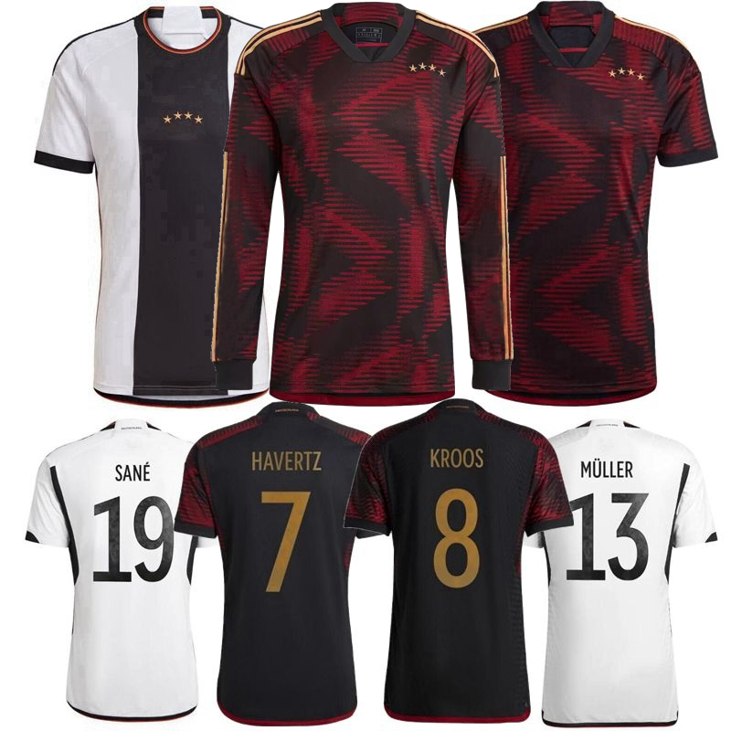 

2022 2023 Player Fans version Soccer Jerseys GORETZKA KIMMICH REUS MULLER GANBRY HAVERTZ WERNER MUSIALA SANE national germanyS football men women kids shirt 4XL, Away