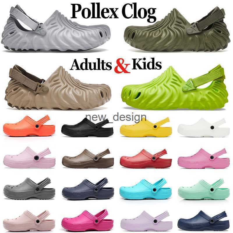 

Size C8-M11 Pollex Clog Designer Sandals Croc Adult Kids Slides Slippers Men Women Summer Beach Shoes Waterproof Sneakers Crocodile Cucumber, Item #4