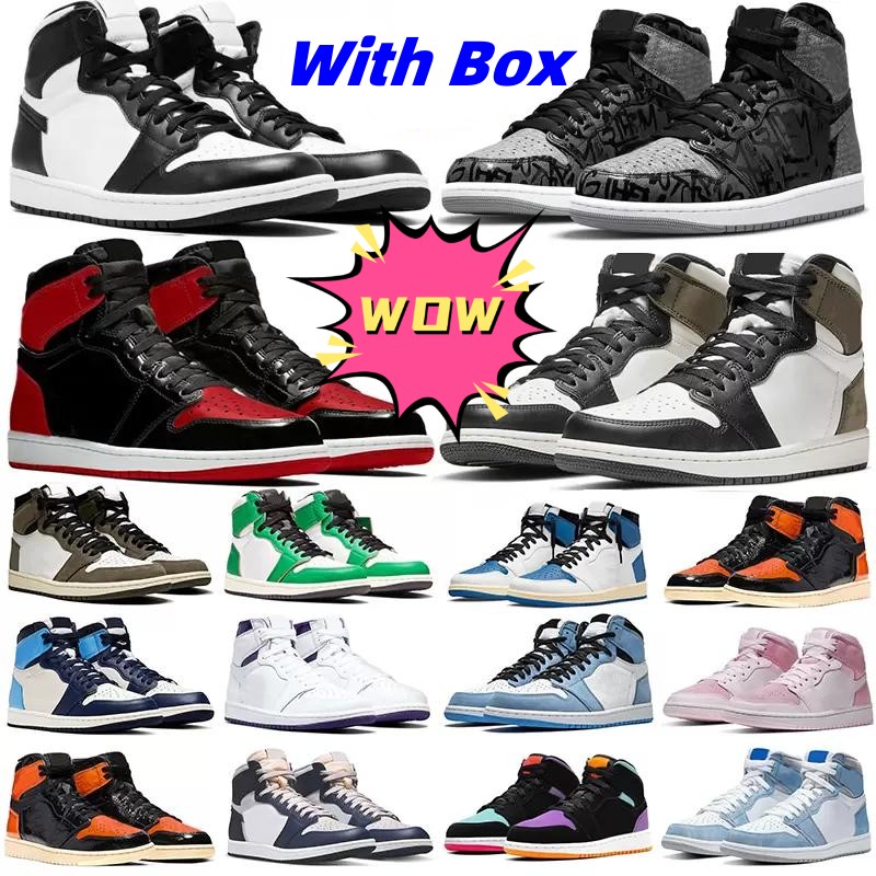

Quality Top 2022 Basketball Shoes 1 1s Atmosphere High Unc Mens Women Jumpman Hand Crafted Seafoam Court Purple Trainers Sneakers, 17