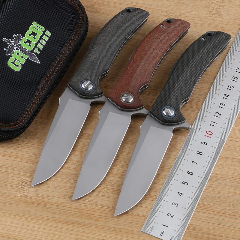 

Green thorn Soft Overkill Folding knife VG10blade linen plus titanium handle