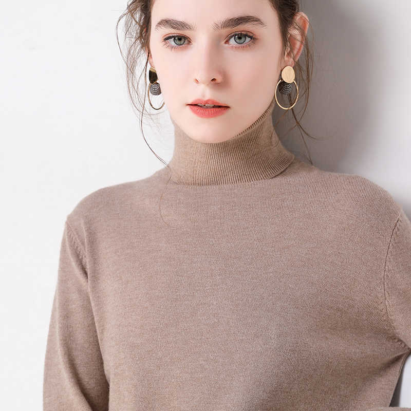 Pulls pour femmes 2022 Automne Hiver Pull Femmes Col Roulé Pull En Cachemire Pull Tricoté Femmes Sweter Pulls De Mode Nouveau T221019