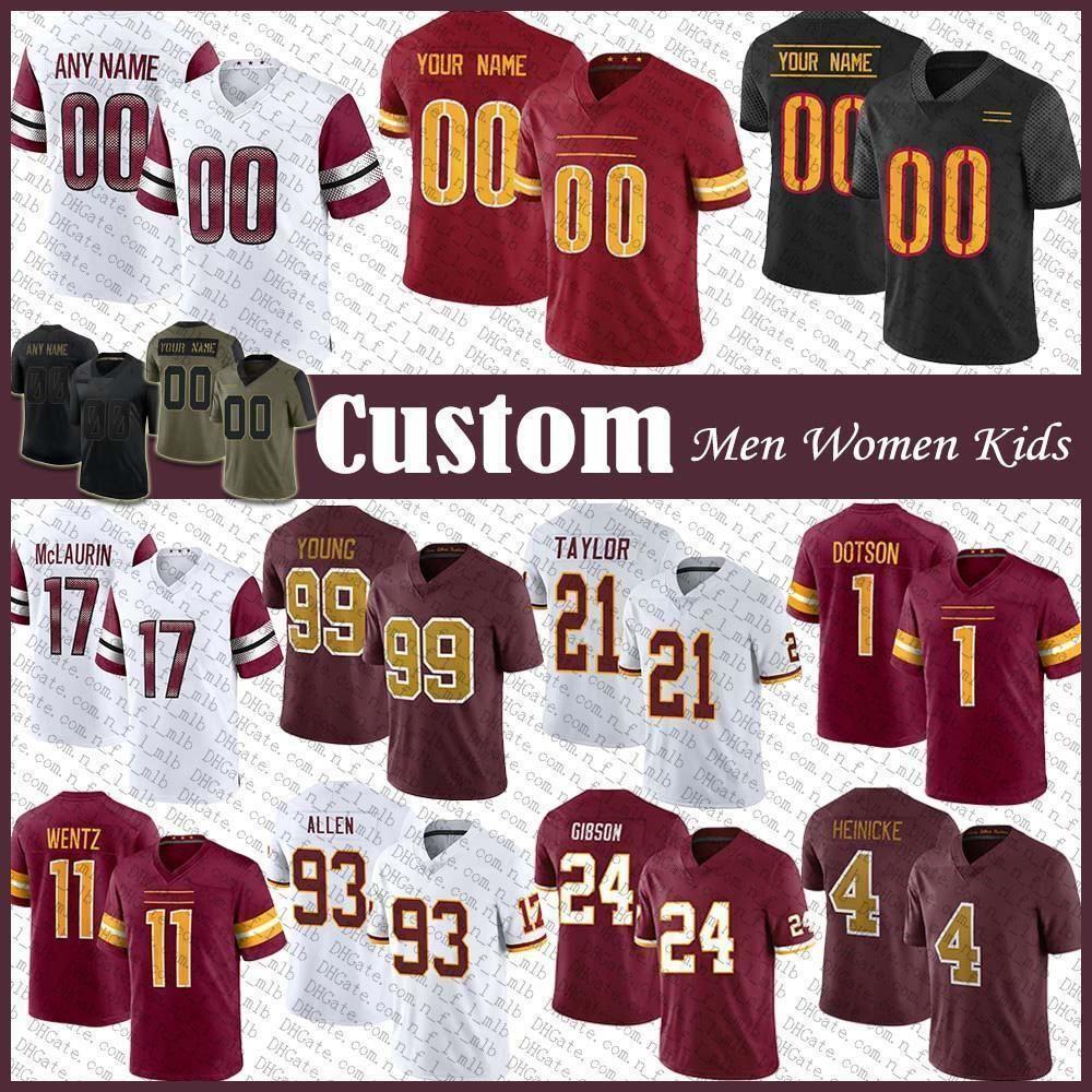 

College wear Jersey Football Washington''Redskins''nfl''99 Chase Young Custom 17 Terry McLaurin 11 Carson Wentz Jonathan Allen 21 Sean Taylo, Custom men (s-3xl)