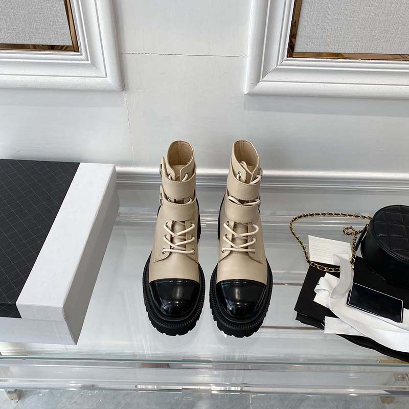 

Martin Boots Short Boot New Autumn Pointed Womens Thick Heel British Style Fashionable Winter Temperament Motorcycle Shoes 35-40, Apricot