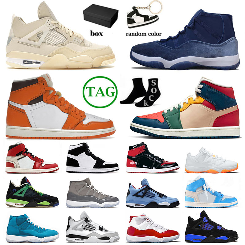 

Mens Womens Jumpman 1 4 Basketball Shoes Starfish 1s High Cactus Jack Black Cat 4s Doernbecher 11 Miamis Dolphins Sneakers Trainers Big Size 13 With Box, # 36-47 high og dark mocha