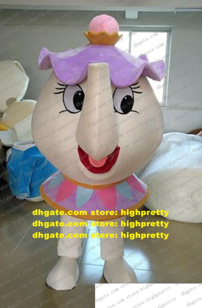 

Mrs.Potts Teapot Mug Mascot Costume Adult Cartoon Character Brand Name Promotion Sales Performance zx344, As in photos