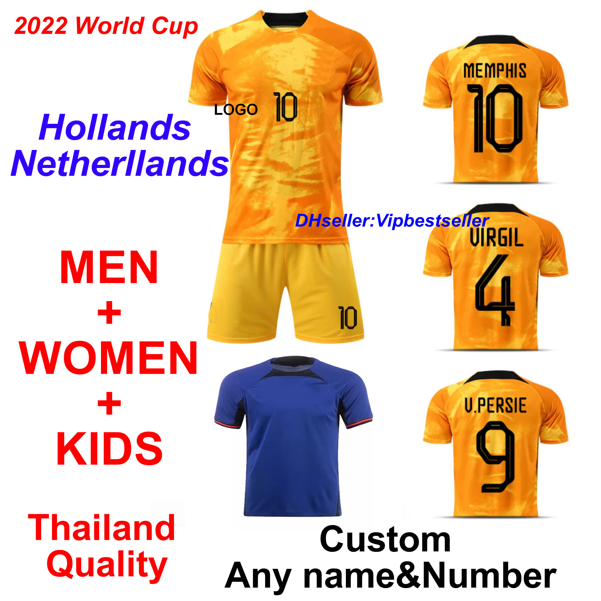 

2022 world cup Netherllands soccer jerseys MEMPHIS BERGVIJN Shirt KLAASSEN BLIND DE LIGT 22/23 Hollands DE JONG VIRGIL DUMFRIES men kids kit football uniforms sets, 2022 netherllands home