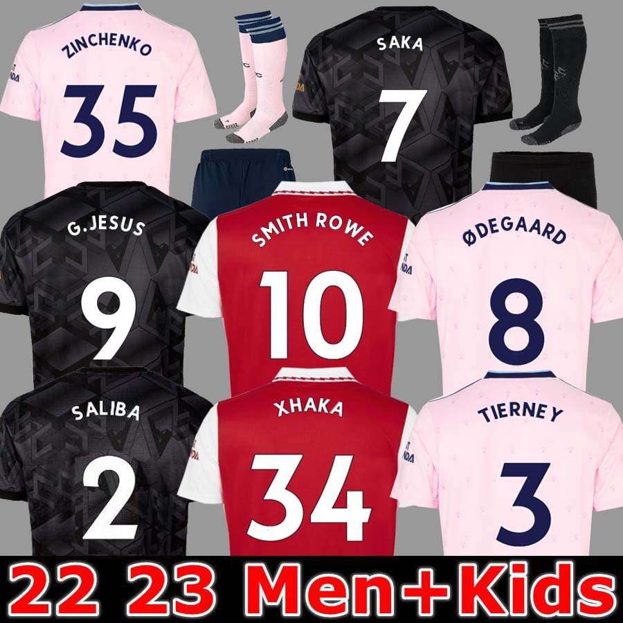 22 23 G.Jesus Jerseys de football Smith Rowe Pepe Saka Fans Joueur Thomas Martinelli Tierney 2022 Men de football Kids Odegaard Sambi Fabio Vieir