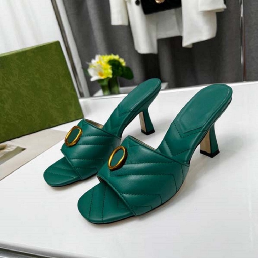

Women Designer Shoes Heels Sandals Dress Shoe Lady Sandal Lides Classics Fashion Beach Leather High Heel By Casual heels Alphabet top99 079, #2