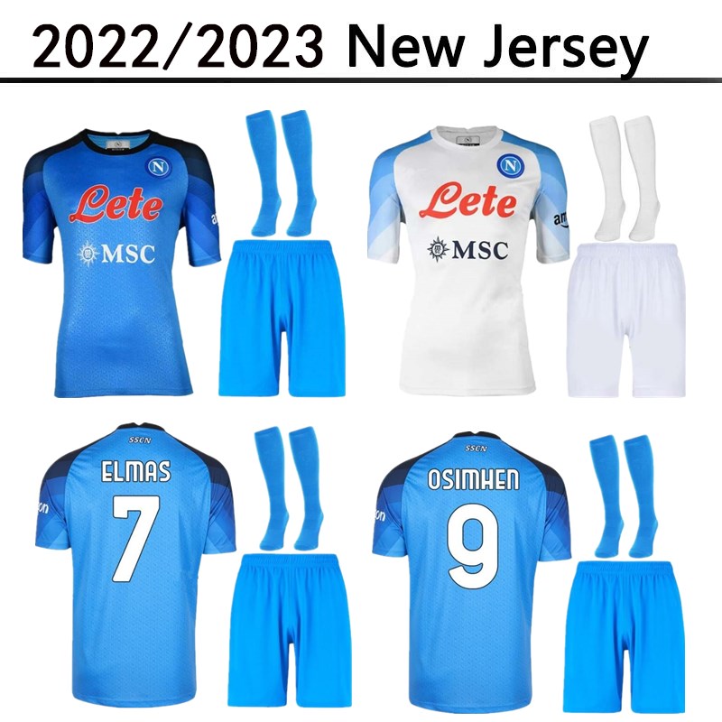 

23 Napoli soccer jerseys Naples football shirt 2022 2023 Osimhen KOULIBALY Lozano football shirts INSIGNE Maradona maillot foot MERTENS ANGUISSA kids kit socks