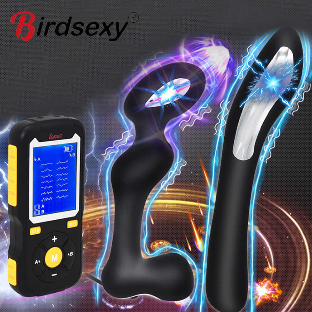 Electric s Shock Strapon Dildo Vibrator Sex Toys for Women Man Strap on Penis Anal Beads Plug Adult Massager 5A0W-image-833575732