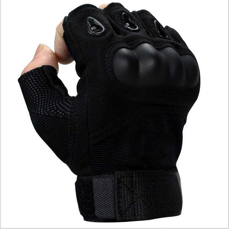 

Cycling Gloves Camping Sports Tactical Gloves Brass Knuckle Bicycle Cycling Motorcycle Fighting Self-Defense CYCL Hunting MTB Bike Accessories T221019, Black half finger