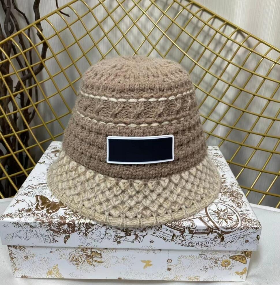 

Designers Classic Bucket Hat Women's Retro Stingy Brim Hat Women Leisure Knitting Fisherman Cap Fashion Color contrast designer hats Wool Skull Caps, This link is not sold separately