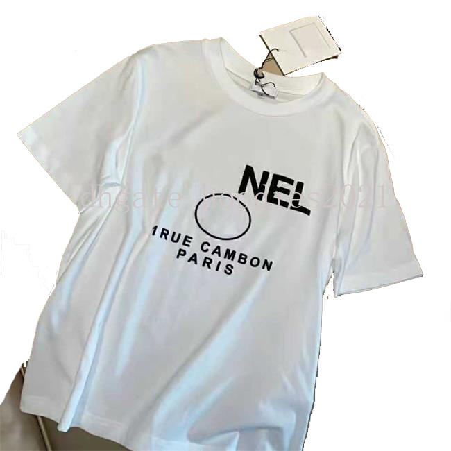 

Newest Designer Women Mens T Shirt High Quality Womens Letter Print Short Sleeve Round Neck Cotton Tees Polo Size -5XL 801987389, White