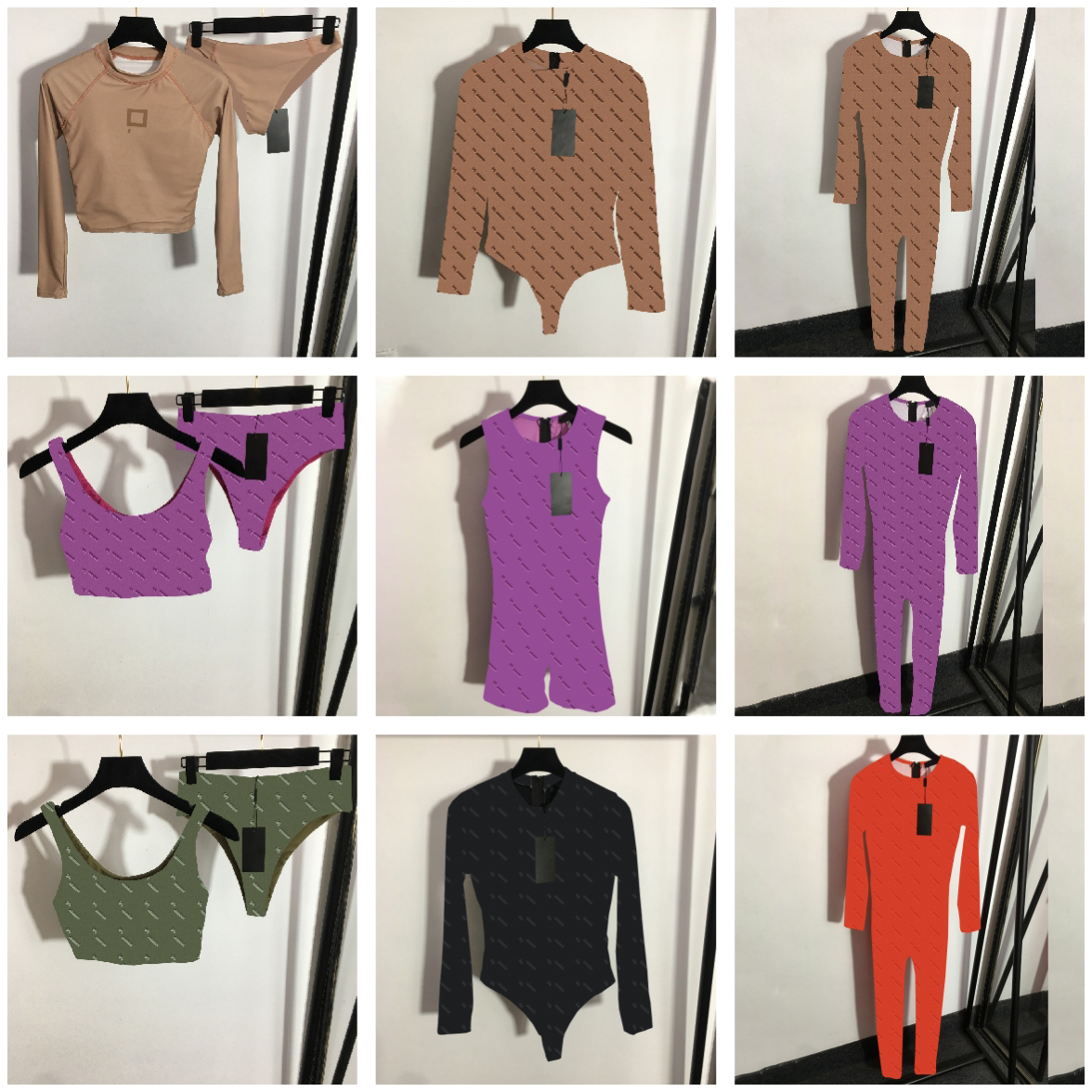 

Designer Swimsuit Long Sleeve One Piece Swimwear Textile Full Letter Print Womens Bikini Suit Various Styles, Please contact me real pictures