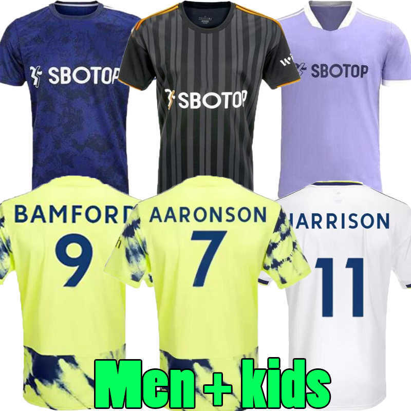 

S-4XL 21 22 23 BAMFORD third Soccer Jerseys HARRISON black Shirt 2021 2022 2023 Leeds Unitedes home away Adams JAMES MESLIE Uniforms Men, 22/23;home