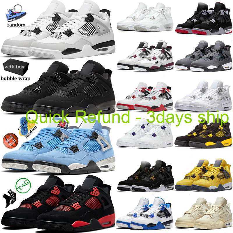 

Quick Refund Jumpman 4s basketball shoes men Red Thunder jordens 4 Sail Black Cat White Oreo Pure Money Infrared Military Metallic Purple 4s Cool Grey, 10