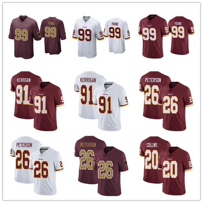 

Custom Men's womens youth Washington''Redskins''Ryan Kerrigan 26 Adrian Peterson chase young Sean Taylor Vapor Limited football Jersey, 18