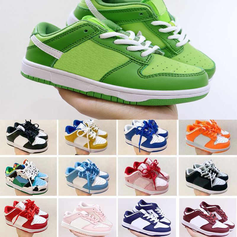 

2022 Designer Kid Shoes For Boy Girl Sports Black White Panda Chunky Low Cows Trainers Boys and Girls Athletic Outdoor Kids Sneakers Children Eur 25-35, With original box