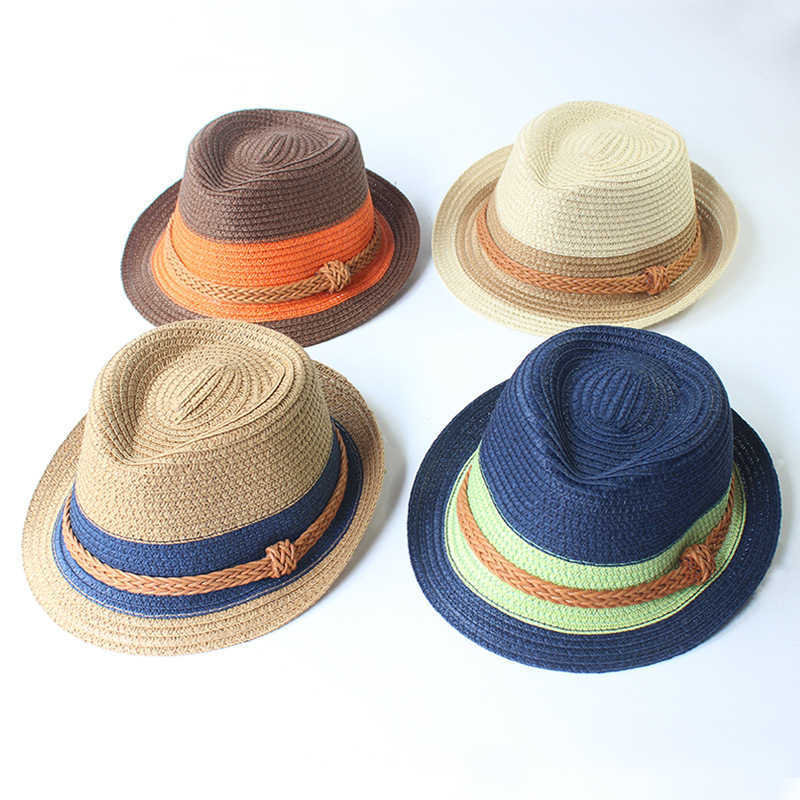 

Beanie/Skull Caps 2022 Summer Pork Pie Straw Sun Hat Womens Mens Retro Fedora Panama Hats Unisex Flat Top Beach Hats Boater Derby Color Matching T221013, Khaki