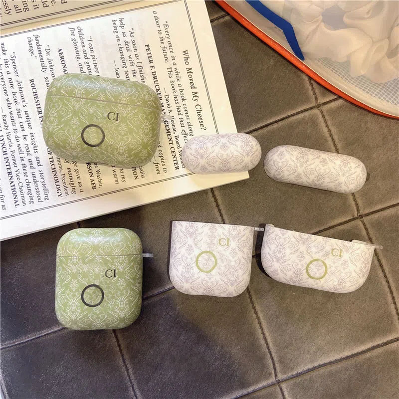 

Ear Phone Cases Fashion Airpods Case Luxury Designer Earphone For AirPods Fitted For Airpods 3 1 2 Pro Wireless Bluetooth Shell Green, White