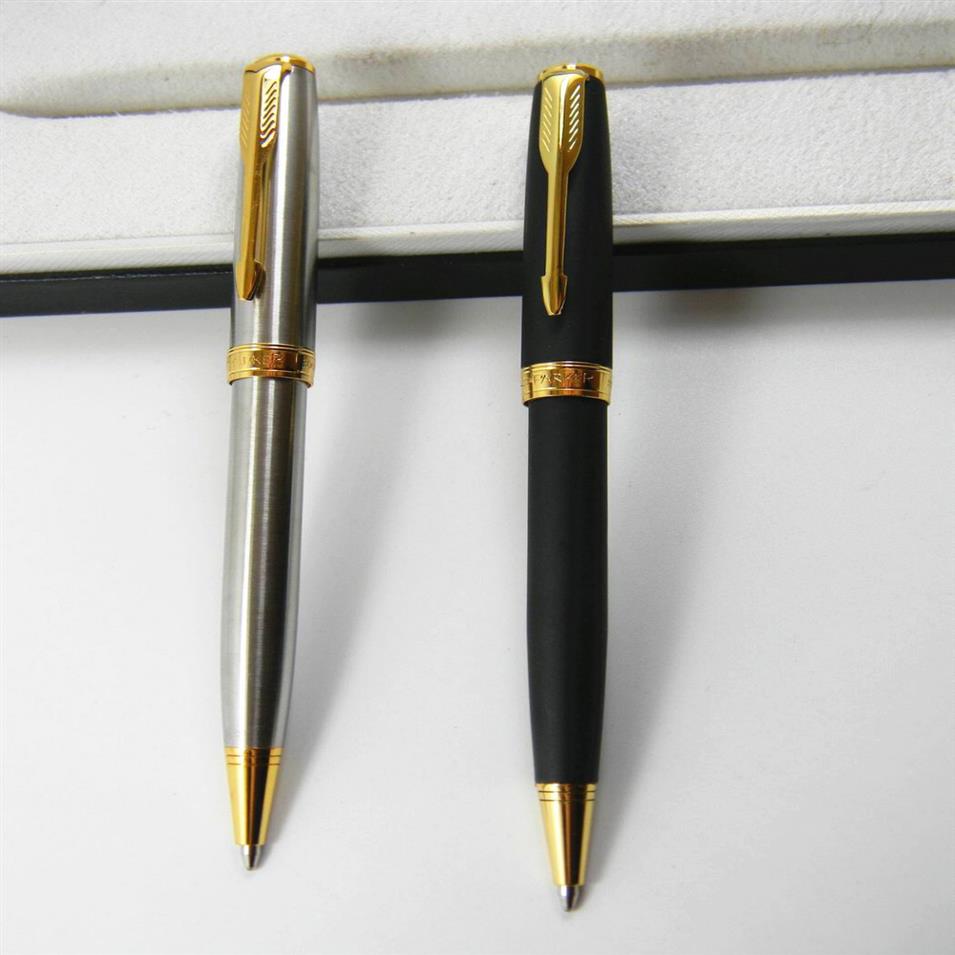 

2pc metal Parker Sonnet Series With Golden Arrow Clip Ballpoint Pen 2 Ballpoint Pen Refill213t