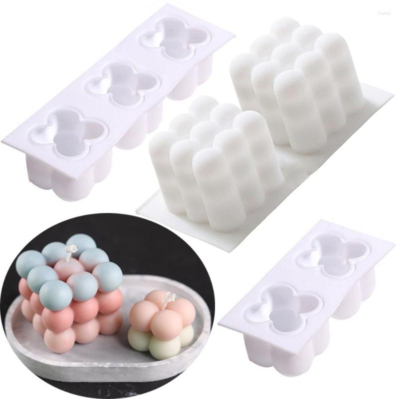 

Craft Tools 3D Bubble Candle Silicone Mold Handmade Soy Wax Mould DIY Nonstick Cube Soap Making Supplies Home Decor