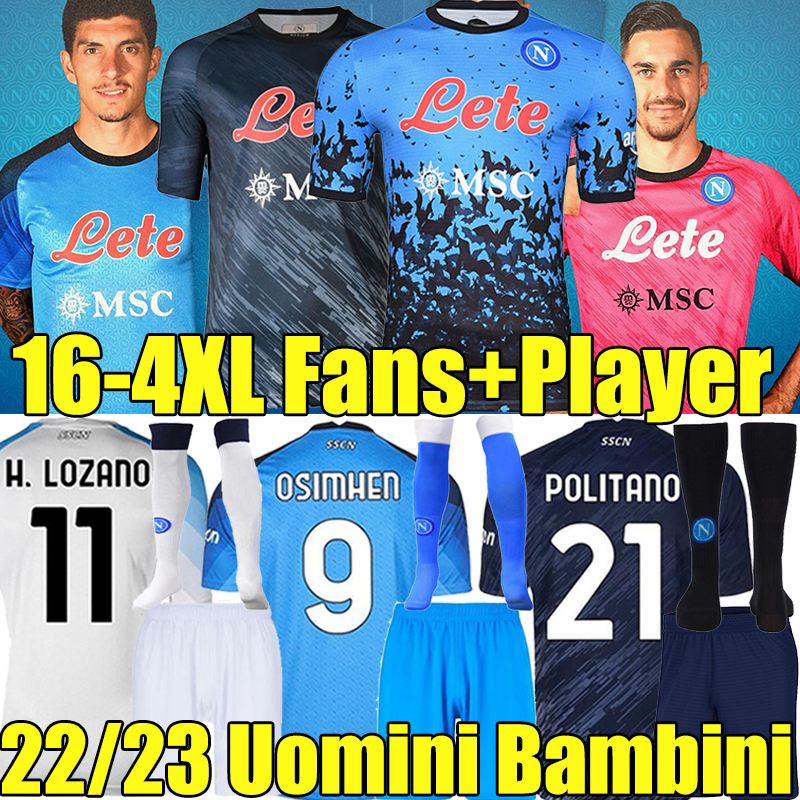 

XXXL 4XL 22/23 SSC Napoli Halloween Soccer Jerseys Naples MARADONA LOZANO OSIMHEN ZIELINSKI LIMITED EDITION Football Shirt MAGLIA RRAHMANI 2022 2023 Kits sock sets, 22-23 gk pink
