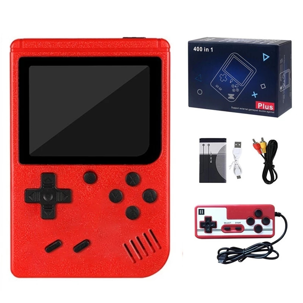 

Two Player Mini Retro Handheld Portable Game Players Video Console Nostalgic Build in 400 Games 8 Bit Colorful LCD