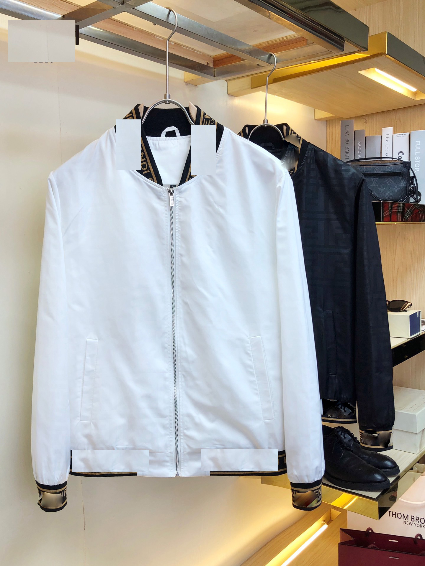 

Designer Men's Jackets Long Sleeve Full Zip Outerwear Coat Jacket Embroidery Pattern 2022 Autumn Winter Men Windbreaker Outdoor Coats Clothing Tops M-3XL.224, White