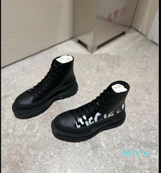 

2022 Ankle Boot Triple Black Canvas Royal Magnolia Canvas Luxurys Mcqueens Women Sneakers Alexander Trainers, Buy box