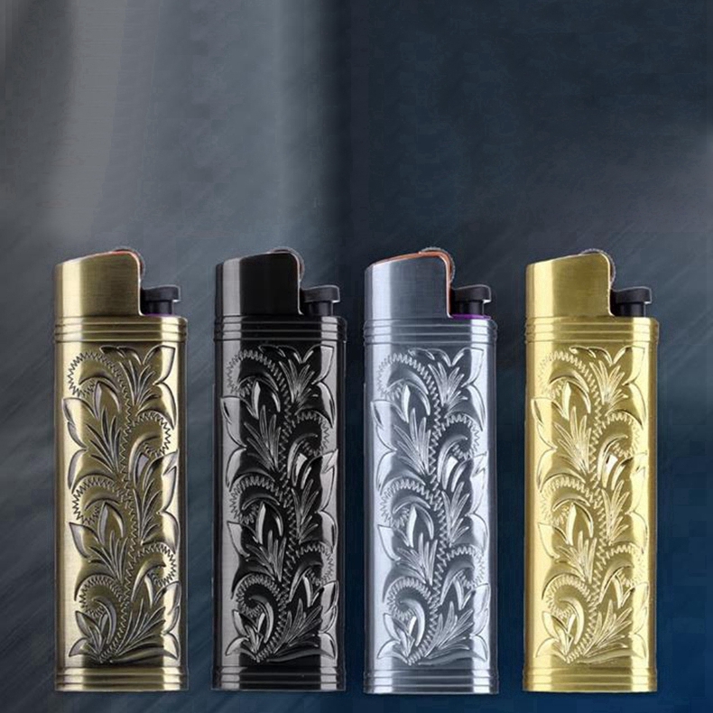 

Latest Colorful Smoking Metal ED1 Lighter Case Casing Shell Protection Sleeve Portable Innovative Design Dry Herb Tobacco Cigarette Holder DHL