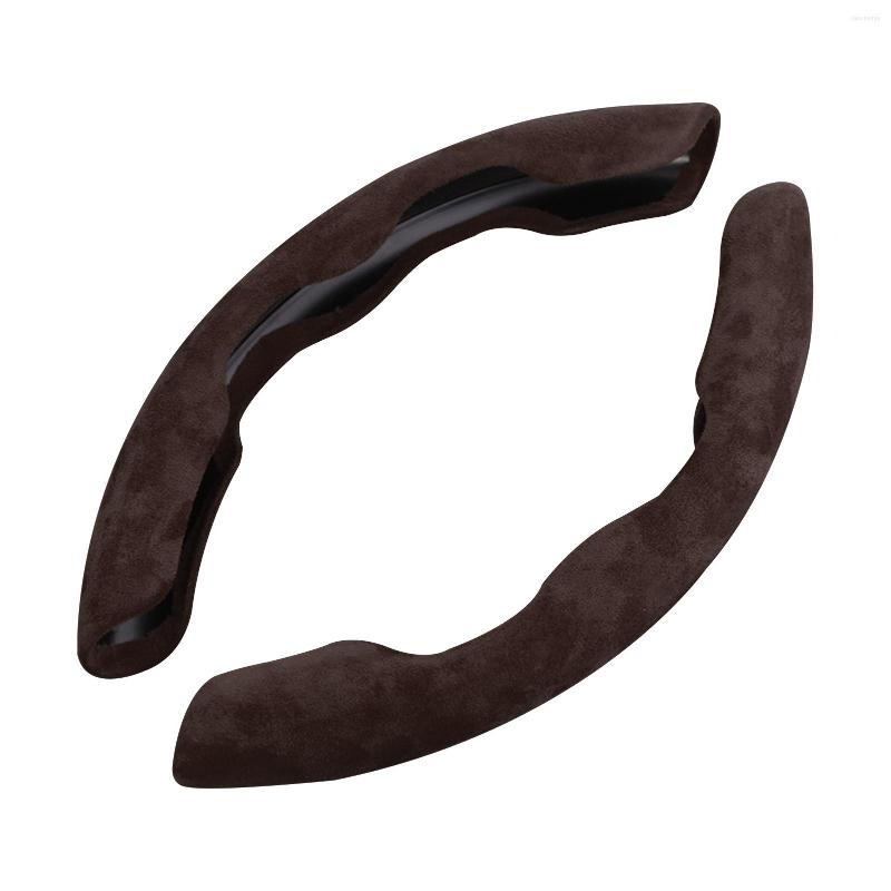 

Steering Wheel Covers 2pcs Cover Comfortable Car Accessory Solid Suede Wear Resistant Universal Protection Interior Decoration Durable