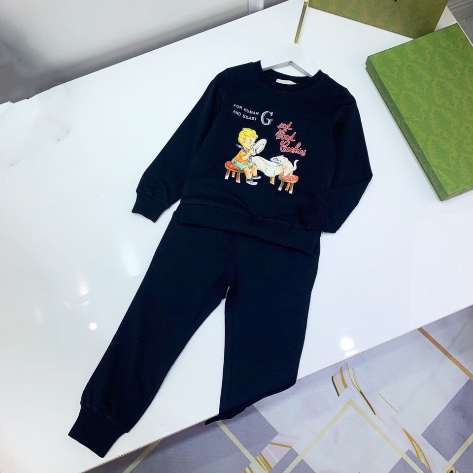Ensembles de vêtements Vêtements de créateurs pour enfants Vêtements pour bébés Filles Garçons Survêtements avec lettres Coton Sports Tenue ample