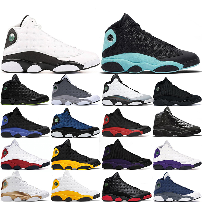 

Popular Basketball shoes 13 13s Jumpman Soar Green Altitude Brave Blue Court Purple Flint Playground Grey Toe Defining Moment Chicago Bred Men Women Sneakers, Obsidian 40-47