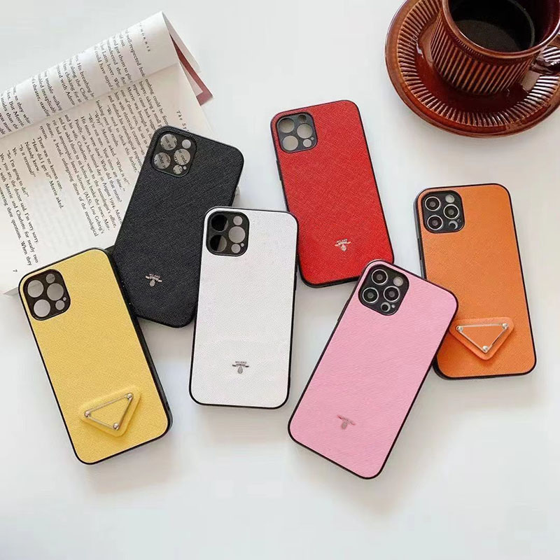 

For IPhone 14 Pro Max Cases Designer Phonecase Luxury Yellow Pink Red Leather Shockproof Cover Shell 6 Colors Case 13P 12 11 XR XS 8 7