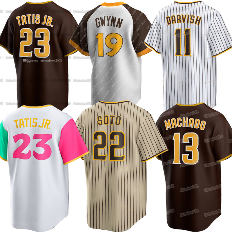 

Baseball Jerseys Juan Soto Postseaon Jersey Manny Machado Ha-Seong Kim Fernando Tatis Jr. Joe Musgrove Josh Bell Tony Gwynn Josh Hader Trent Grisham Luke, Men flex base(with ps patch)
